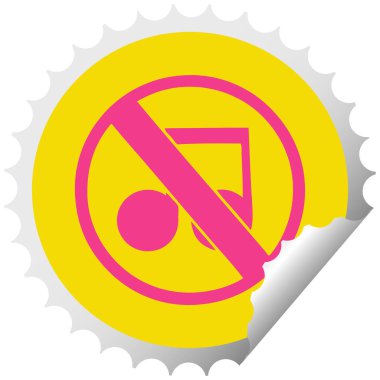 dairesel peeling etiket karikatür müzik yok