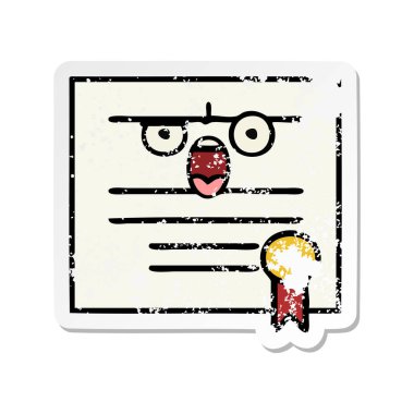 sevimli çizgi mezuniyet diploma sıkıntılı etiket