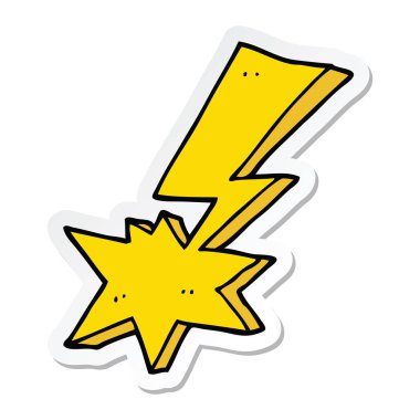 çizgi film şimşek etiketi