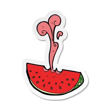 etiket karpuz oyuncak bir karikatür
