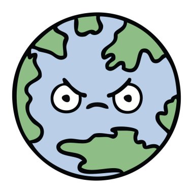 sevimli çizgi seyyare yerküre