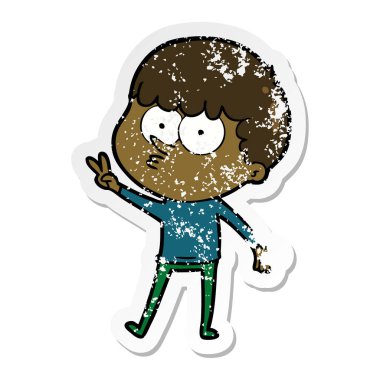 dans meraklı bir çizgi film çocuk sıkıntılı etiket