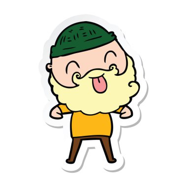 dilini sakallı bir adam etiketi