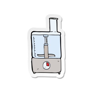 etiket bir karikatür Mikser