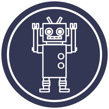 Robot dairesel simgesi dans