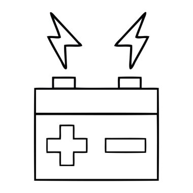 Çizim karikatür elektrik pil