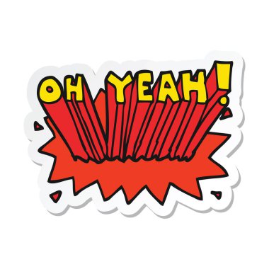 etiket bir karikatür metin Oh evet!