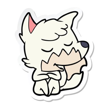 etiket dostu karikatür tilki