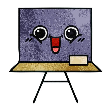 Retro grunge doku karikatür yazı tahtası