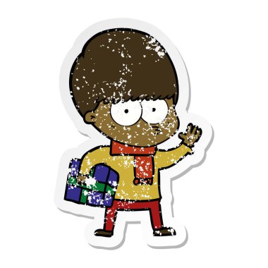 bir gergin çizgi film çocuk sıkıntılı etiket