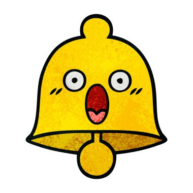 Retro grunge doku karikatür çan