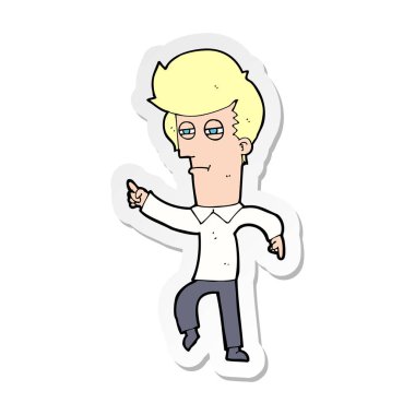 etiket suçlayarak bir çizgi film adamın