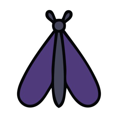 sevimli çizgi bir güve hata