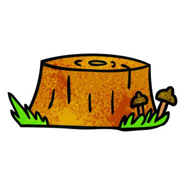 dokulu karikatür doodle ağacı günlüğü 