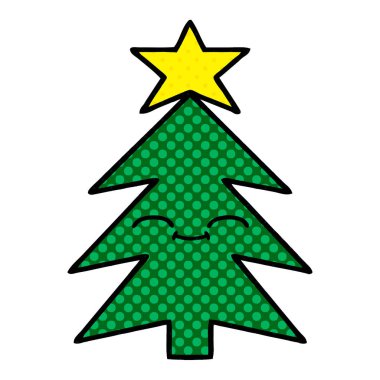 çizgi roman tarzı çizgi film Noel ağacı