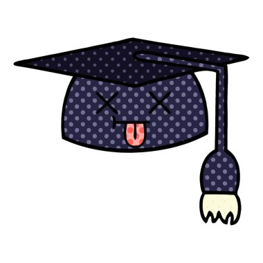 çizgi roman tarzı çizgi film mezuniyet şapka