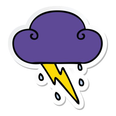 çizgi film thunder bulut etiket ilginç el çizilmiş