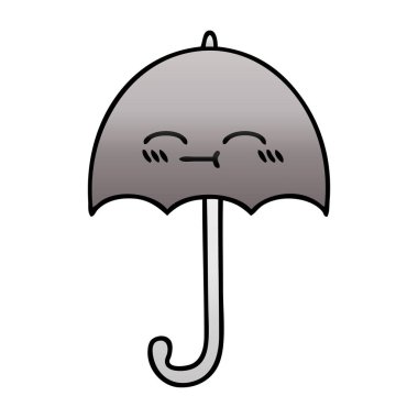 Degrade gölgeli karikatür şemsiye