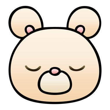 ilginç degrade gölgeli karikatür ayı