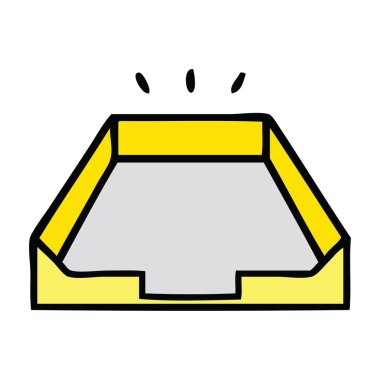 sevimli çizgi boş tepsi