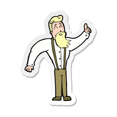 bir çizgi film hipster etiket