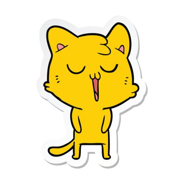 etiket bir karikatür kedi şarkı