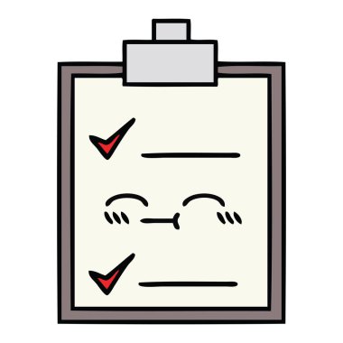 sevimli çizgi bir kontrol listesi