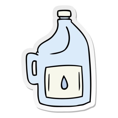 etiket karikatür doodle büyük bir içki şişesi
