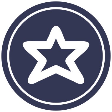 yıldız şekli dairesel simgesi