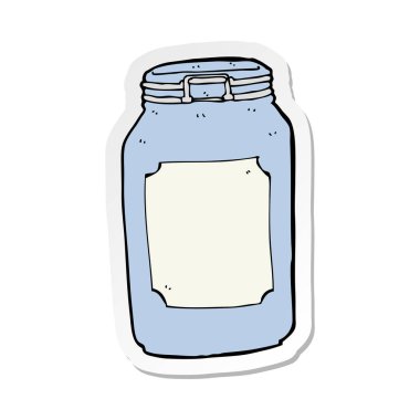 etiket, bir çizgi film kavanozu