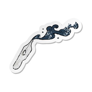 bir çizgi film mürekkep NIB Retro sıkıntılı etiket