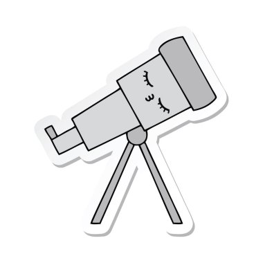 sevimli çizgi Teleskobu etiket
