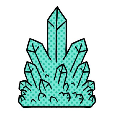 elle çizilmiş karikatür doodle kristal taşlar