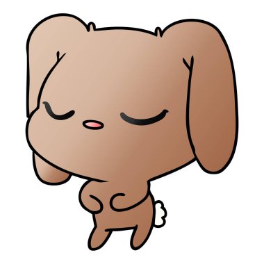 şirin kawaii Bunny degrade çizgi film