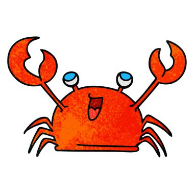 ilginç karikatür mutlu Yengeç el çekilmiş