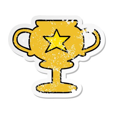 sevimli çizgi Altın Kupa sıkıntılı etiket