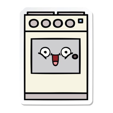 etiket sevimli çizgi mutfak fırın