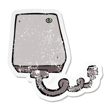 bir çizgi film sabit disk sıkıntılı etiket