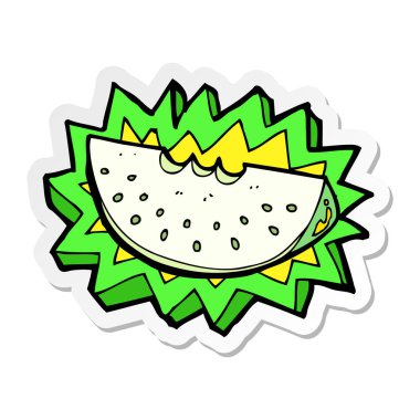 bir çizgi film kavun dilim etiket