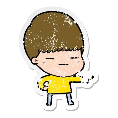 bir çizgi film kendini beğenmiş çocuk sıkıntılı etiket