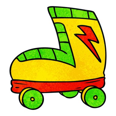 elle çizilmiş dokulu karikatür doodle paten önyükleme