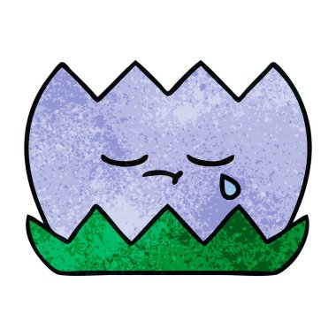 Retro grunge doku karikatür su lilly