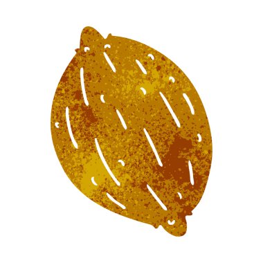 tek bir ceviz Retro çizgi film