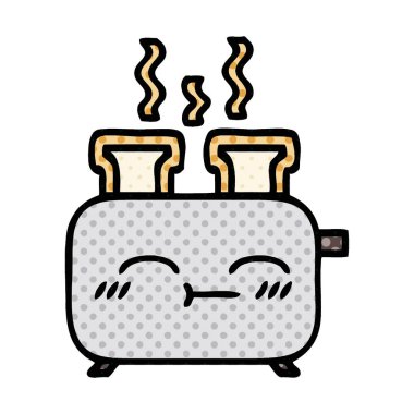 çizgi roman tarzı karikatür bir ekmek kızartma makinesi