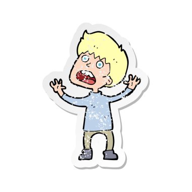 çocuk çizgi film Retro sıkıntılı etiket vurguladı