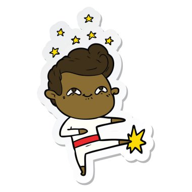 adam sopa bir karikatür heyecanlı