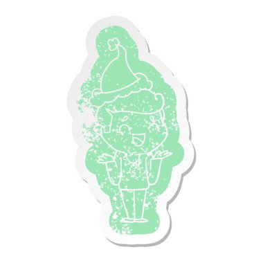 çizgi film sıkıntılı etiket bir gülen sa giyen adam karıştı