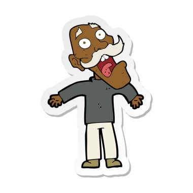 bir çizgi film etiketi yaşlı adam dehşete düşürdü.