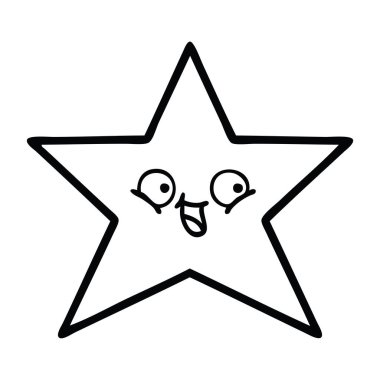 Çizim karikatür bir yıldız balık