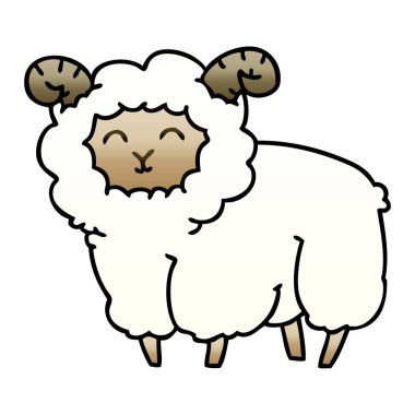 ilginç degrade gölgeli karikatür ram